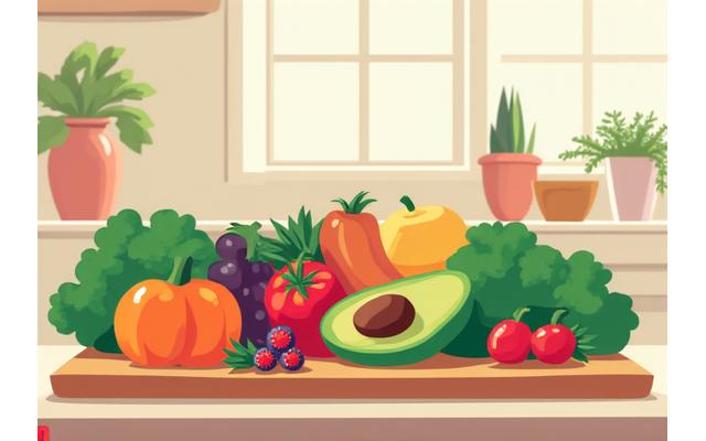 Ilustrație calendar cu evenimente evidențiate pentru nutriție sănătoasă și gătit conștient
